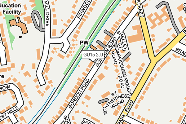 GU15 2JJ map - OS OpenMap – Local (Ordnance Survey)