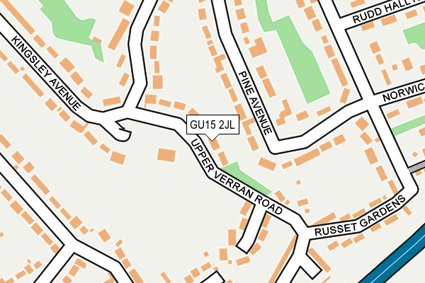 GU15 2JL map - OS OpenMap – Local (Ordnance Survey)