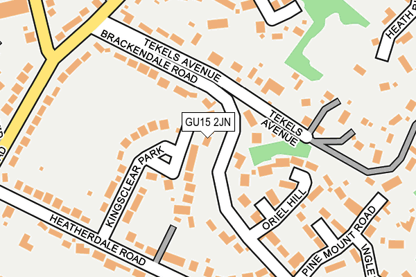 GU15 2JN map - OS OpenMap – Local (Ordnance Survey)