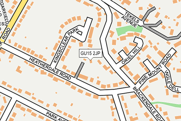 GU15 2JP map - OS OpenMap – Local (Ordnance Survey)