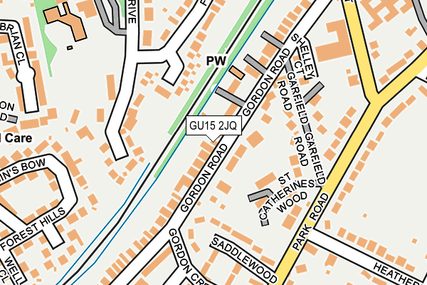 GU15 2JQ map - OS OpenMap – Local (Ordnance Survey)