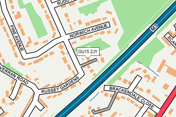 GU15 2JY map - OS OpenMap – Local (Ordnance Survey)