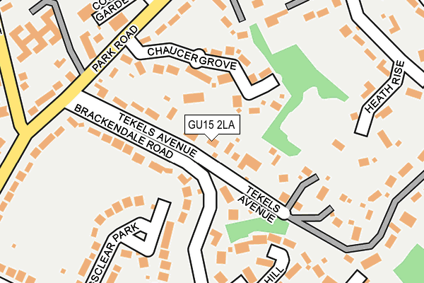 GU15 2LA map - OS OpenMap – Local (Ordnance Survey)