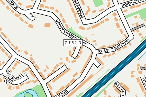 GU15 2LD map - OS OpenMap – Local (Ordnance Survey)