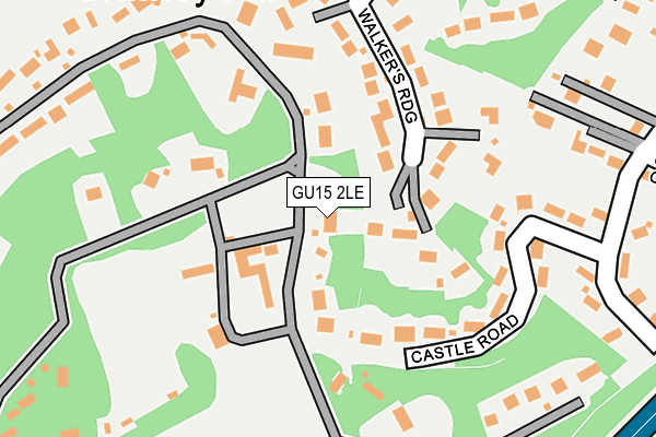GU15 2LE map - OS OpenMap – Local (Ordnance Survey)