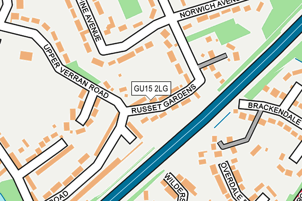 GU15 2LG map - OS OpenMap – Local (Ordnance Survey)