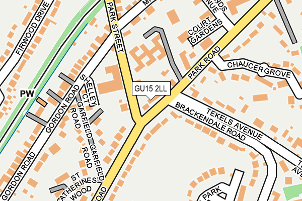 GU15 2LL map - OS OpenMap – Local (Ordnance Survey)