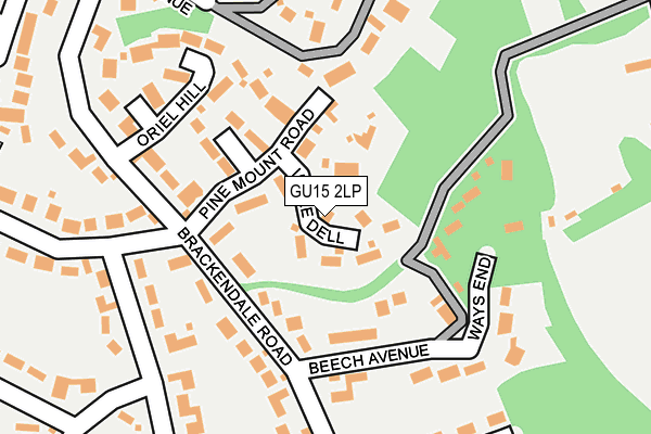 GU15 2LP map - OS OpenMap – Local (Ordnance Survey)