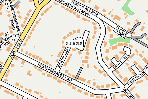 GU15 2LS map - OS OpenMap – Local (Ordnance Survey)