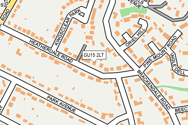 GU15 2LT map - OS OpenMap – Local (Ordnance Survey)