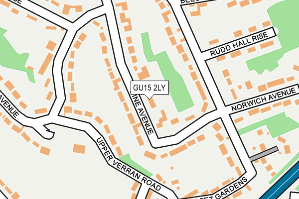 GU15 2LY map - OS OpenMap – Local (Ordnance Survey)