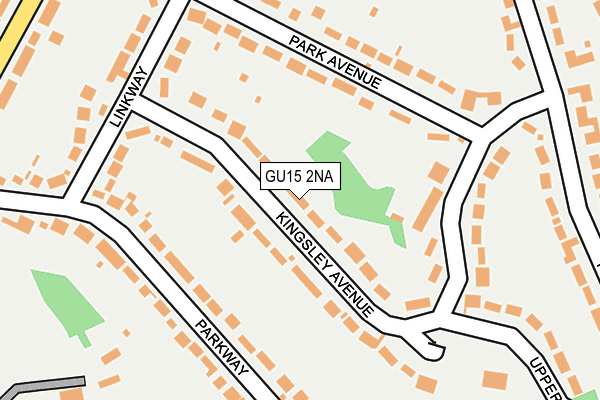 GU15 2NA map - OS OpenMap – Local (Ordnance Survey)