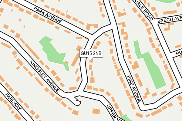 GU15 2NB map - OS OpenMap – Local (Ordnance Survey)