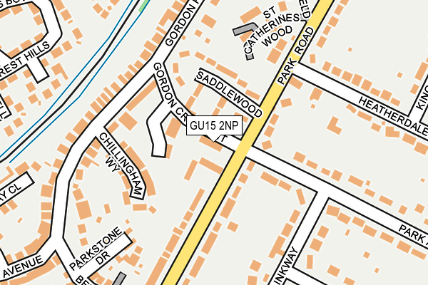 GU15 2NP map - OS OpenMap – Local (Ordnance Survey)