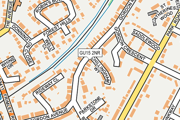 GU15 2NR map - OS OpenMap – Local (Ordnance Survey)