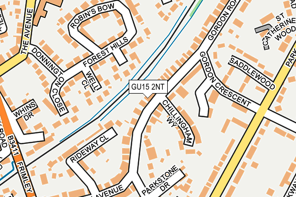 GU15 2NT map - OS OpenMap – Local (Ordnance Survey)