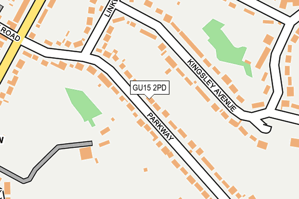 GU15 2PD map - OS OpenMap – Local (Ordnance Survey)