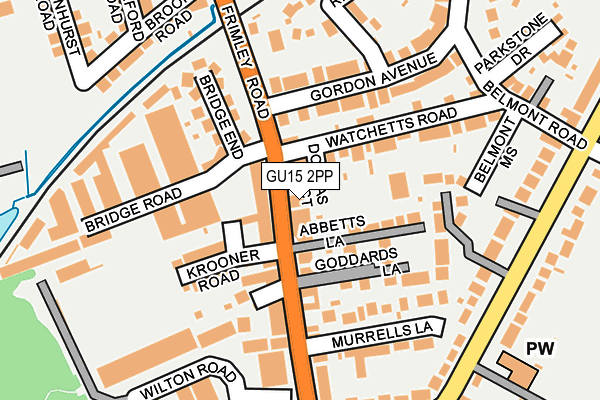 GU15 2PP map - OS OpenMap – Local (Ordnance Survey)