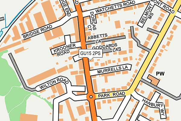 GU15 2PS map - OS OpenMap – Local (Ordnance Survey)