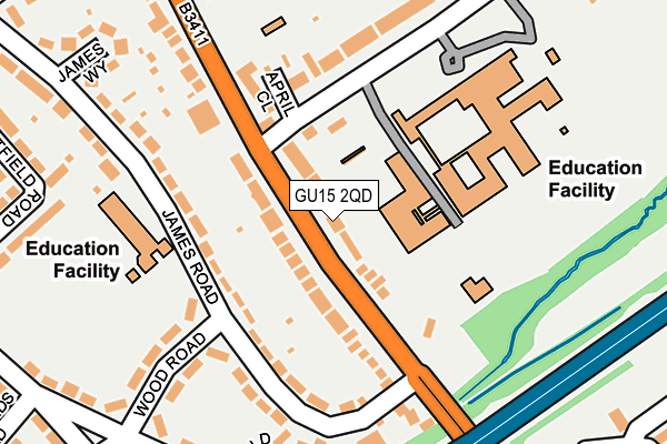 GU15 2QD map - OS OpenMap – Local (Ordnance Survey)