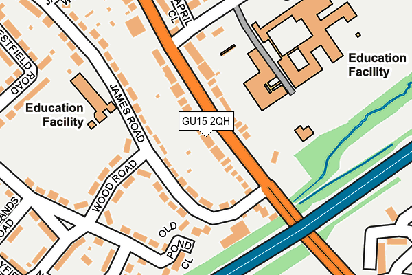 GU15 2QH map - OS OpenMap – Local (Ordnance Survey)