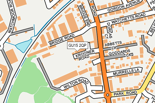 GU15 2QP map - OS OpenMap – Local (Ordnance Survey)