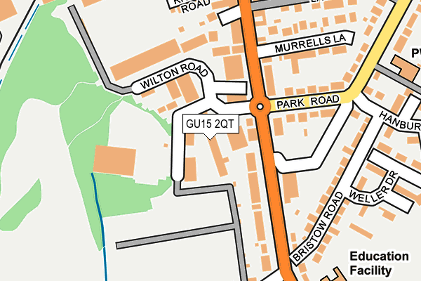 GU15 2QT map - OS OpenMap – Local (Ordnance Survey)