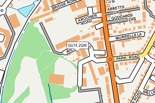GU15 2QW map - OS OpenMap – Local (Ordnance Survey)