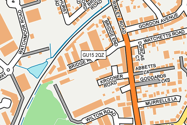 GU15 2QZ map - OS OpenMap – Local (Ordnance Survey)