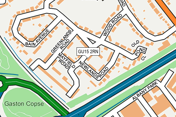 GU15 2RN map - OS OpenMap – Local (Ordnance Survey)
