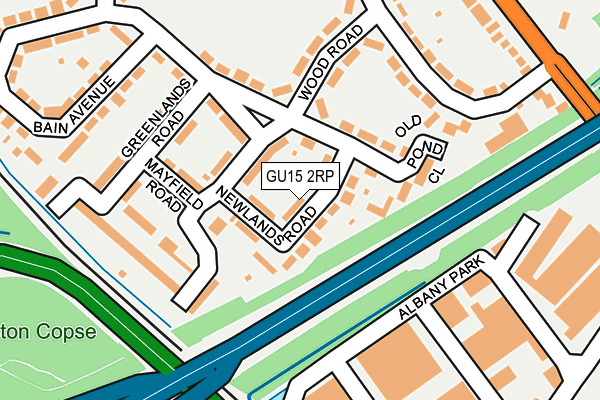 GU15 2RP map - OS OpenMap – Local (Ordnance Survey)