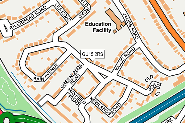 GU15 2RS map - OS OpenMap – Local (Ordnance Survey)