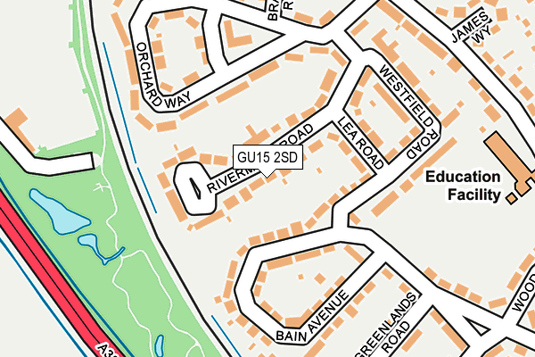 GU15 2SD map - OS OpenMap – Local (Ordnance Survey)