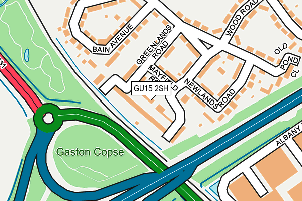GU15 2SH map - OS OpenMap – Local (Ordnance Survey)