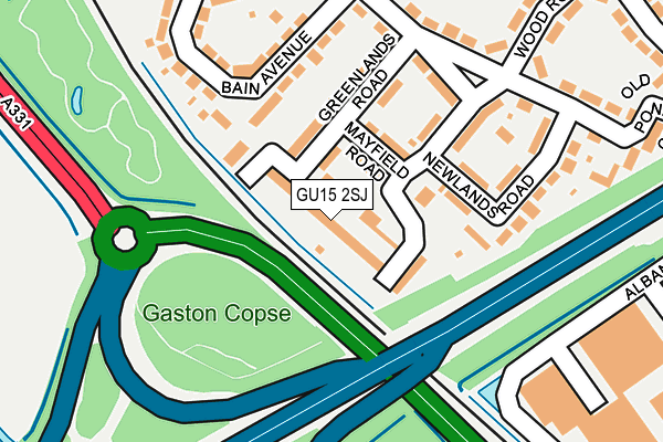 GU15 2SJ map - OS OpenMap – Local (Ordnance Survey)