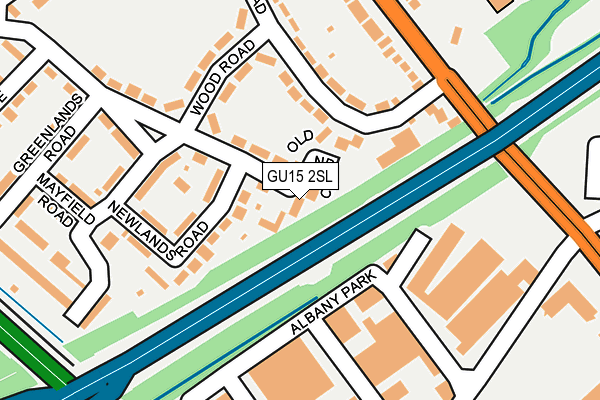 GU15 2SL map - OS OpenMap – Local (Ordnance Survey)