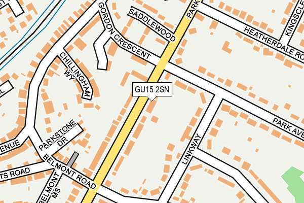 GU15 2SN map - OS OpenMap – Local (Ordnance Survey)