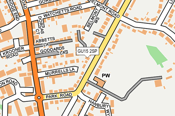 GU15 2SP map - OS OpenMap – Local (Ordnance Survey)