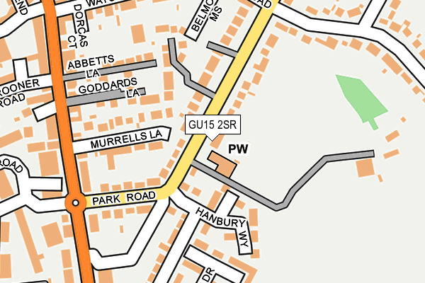 GU15 2SR map - OS OpenMap – Local (Ordnance Survey)