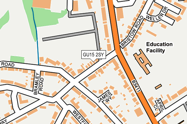 GU15 2SY map - OS OpenMap – Local (Ordnance Survey)