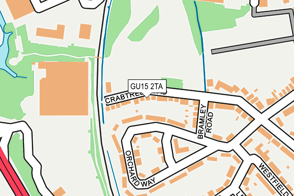 GU15 2TA map - OS OpenMap – Local (Ordnance Survey)
