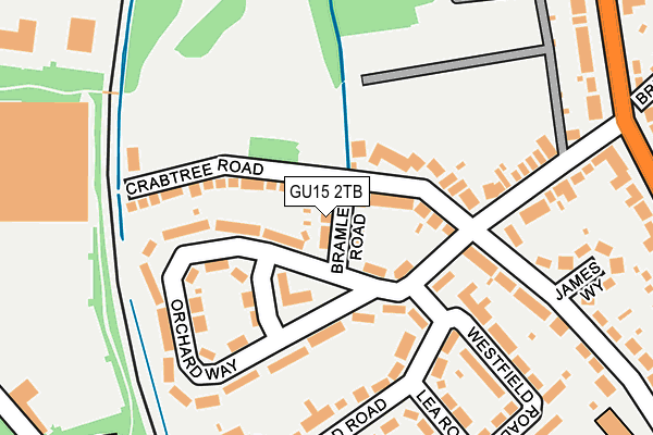 GU15 2TB map - OS OpenMap – Local (Ordnance Survey)