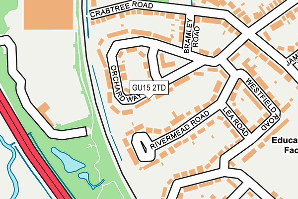 GU15 2TD map - OS OpenMap – Local (Ordnance Survey)