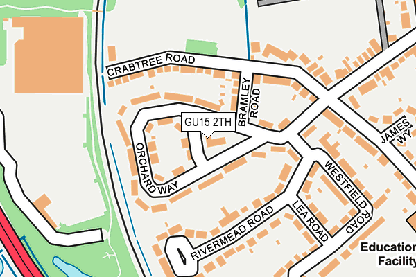 GU15 2TH map - OS OpenMap – Local (Ordnance Survey)