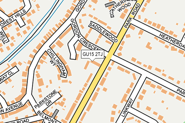 GU15 2TJ map - OS OpenMap – Local (Ordnance Survey)