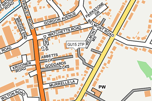 GU15 2TP map - OS OpenMap – Local (Ordnance Survey)