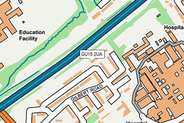 GU15 2UA map - OS OpenMap – Local (Ordnance Survey)