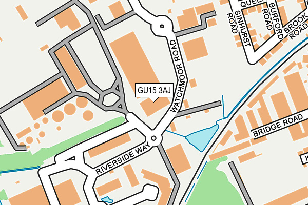 GU15 3AJ map - OS OpenMap – Local (Ordnance Survey)