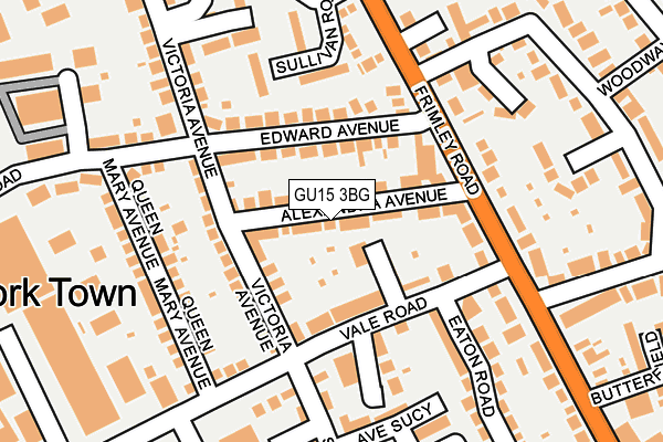 GU15 3BG map - OS OpenMap – Local (Ordnance Survey)