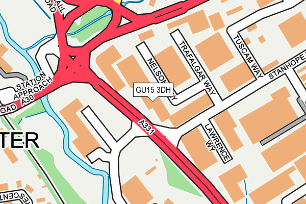 GU15 3DH map - OS OpenMap – Local (Ordnance Survey)